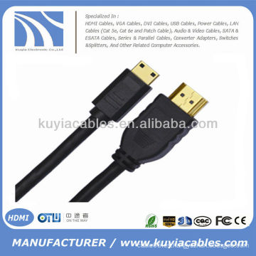 1.5m 5FT 1.4V Full HD HDMI al mini cable 1080p de HDMI para la tableta DC DV HDTV